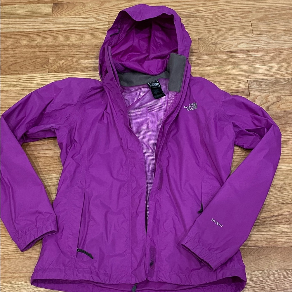 The North Face Purple Hooded Rain Jacket